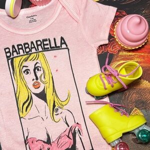 ⚡️Pink Barbarella Pop Art Graphic Baby Onesie 6-9M